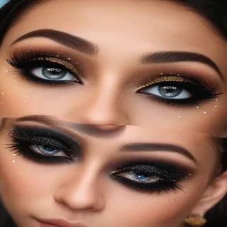 black with glitter