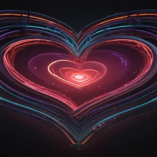 neon heart png