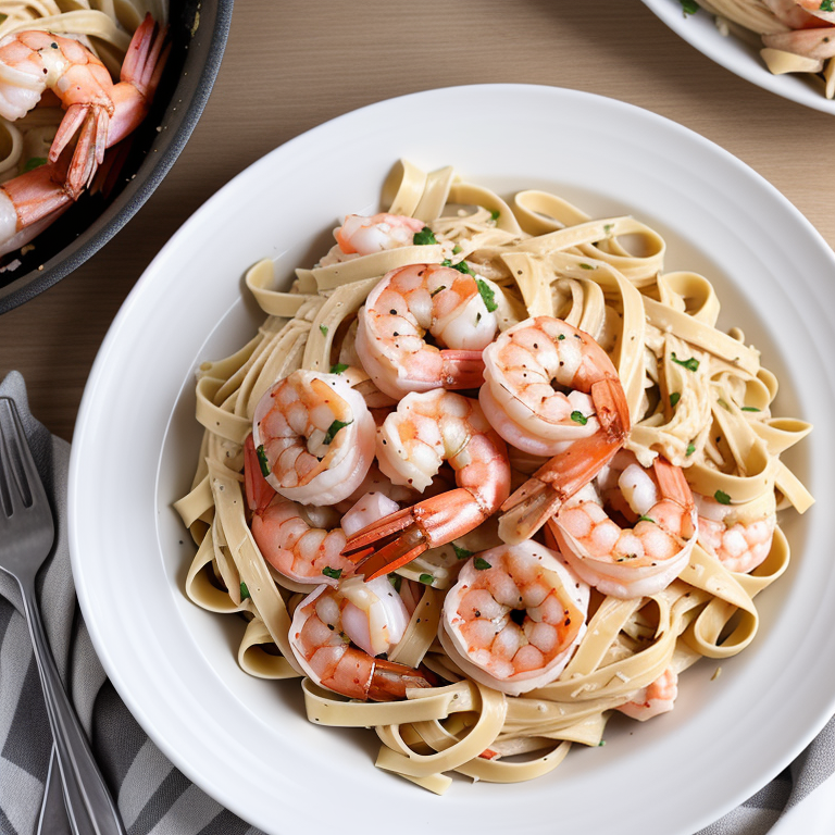 cajun chicken and shrimp fettuccine alfredo