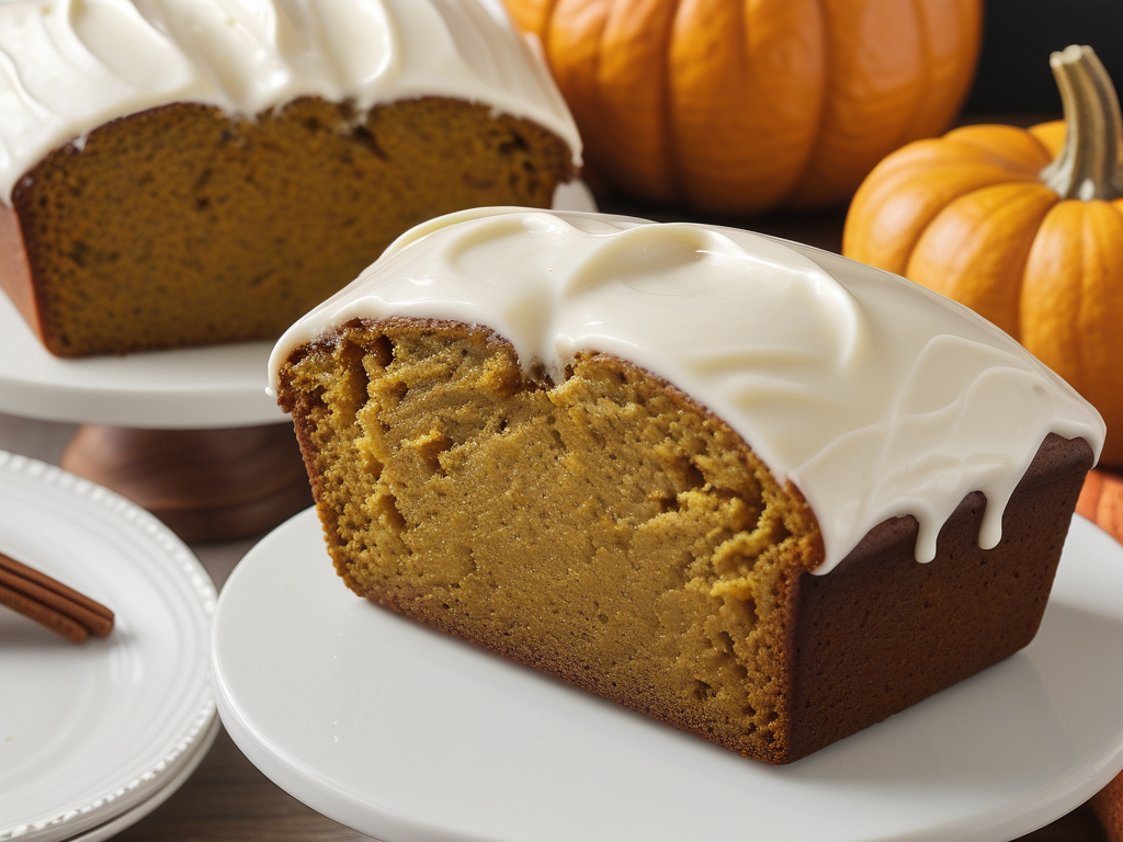 pumpkin bread cream cheese icing