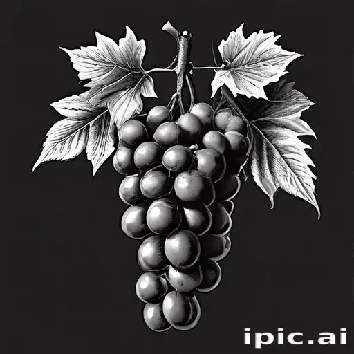 grapes clipart black and white