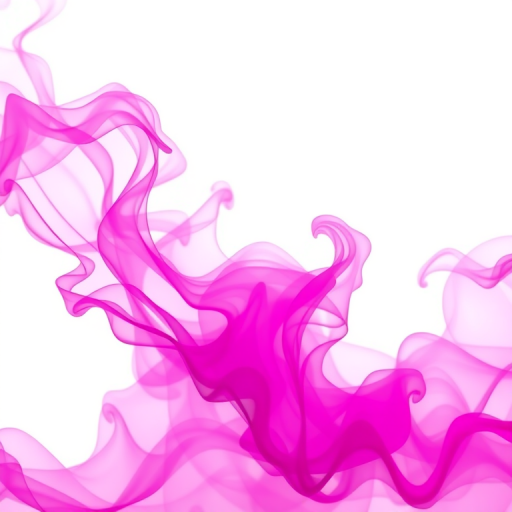 Create a high-resolution digital artwork of flowing purple and pink smoke patterns with gold accents on a white background, captured with a Canon EOS R5 at f/8, ISO 100, and a 50mm lens, using a soft focus style and dynamic lighting to enhance depth and clarity.