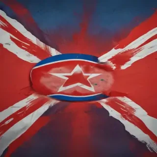 north korea flag