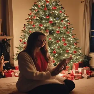 christmas pictures aesthetic