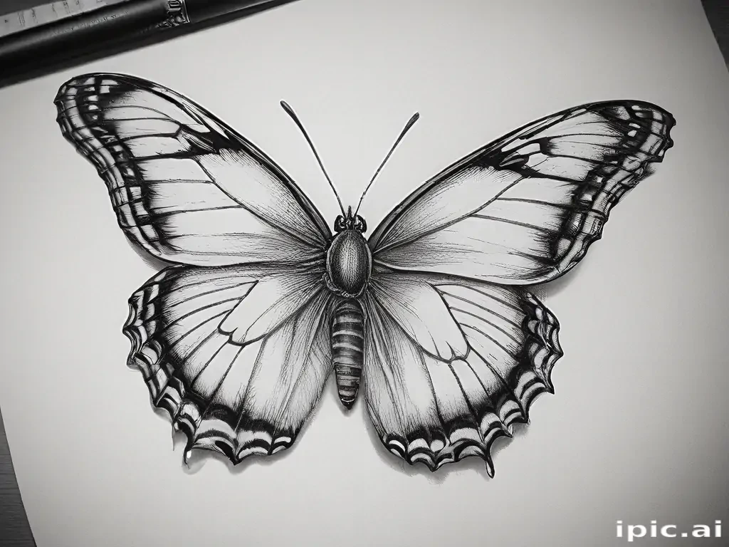 buterfly sketch