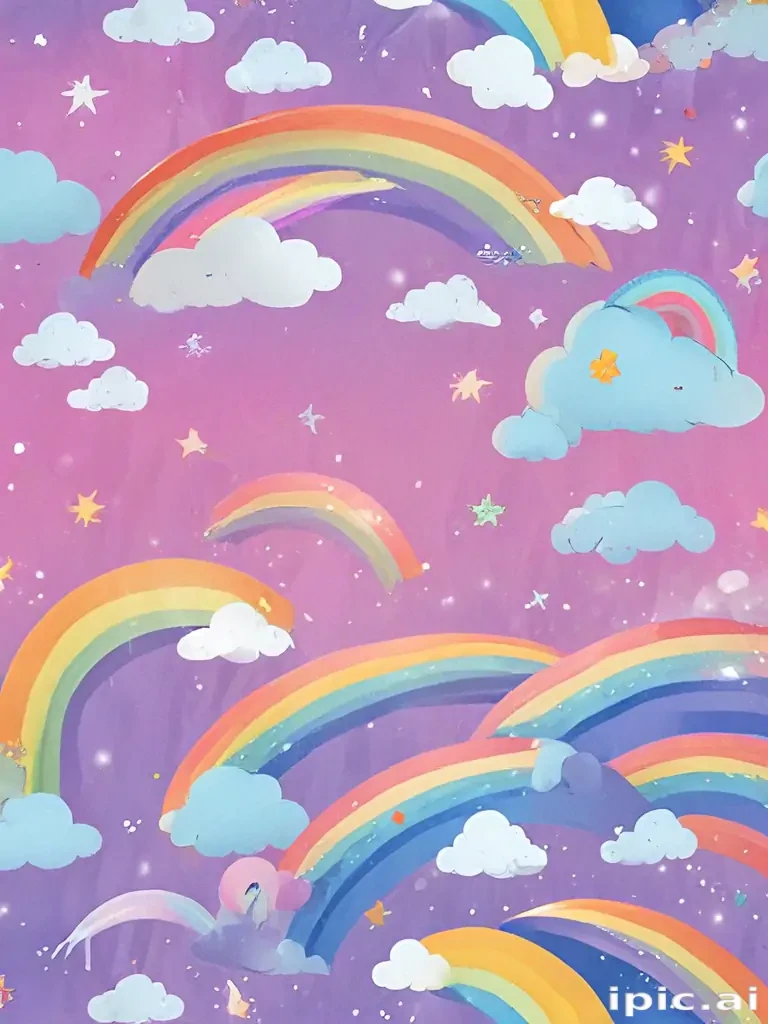 cute rainbow background