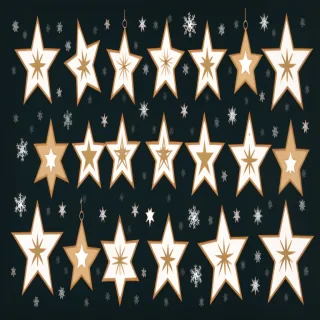 christmas stars clipart