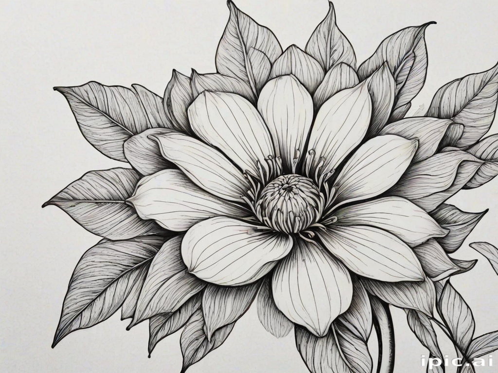 flower line work