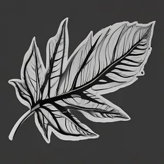 leaf clip art black and white
