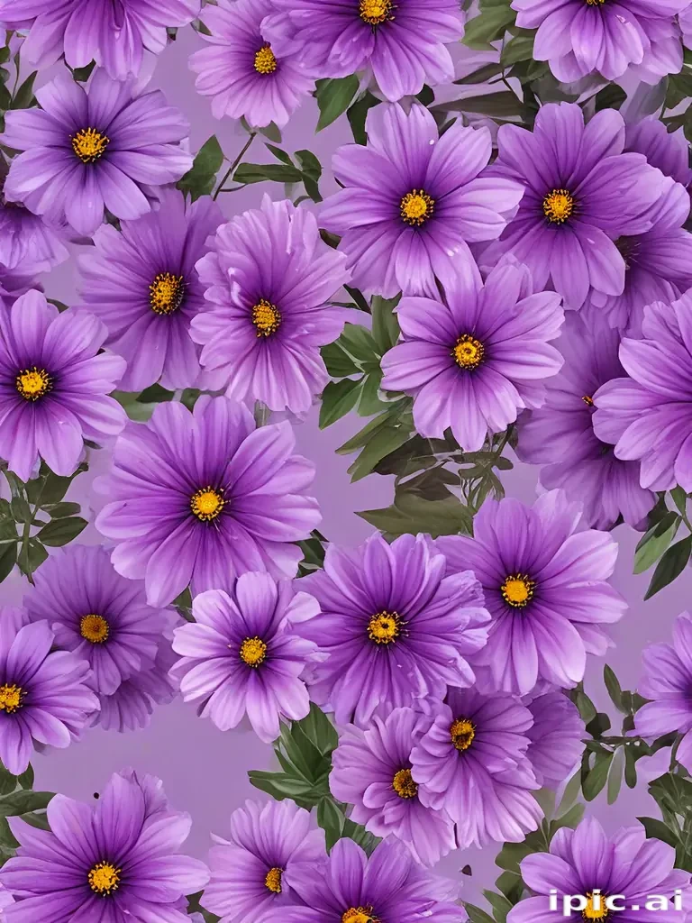 purple flowers transparent background