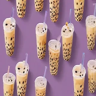 aesthetic boba tea background