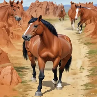 horses cartoon