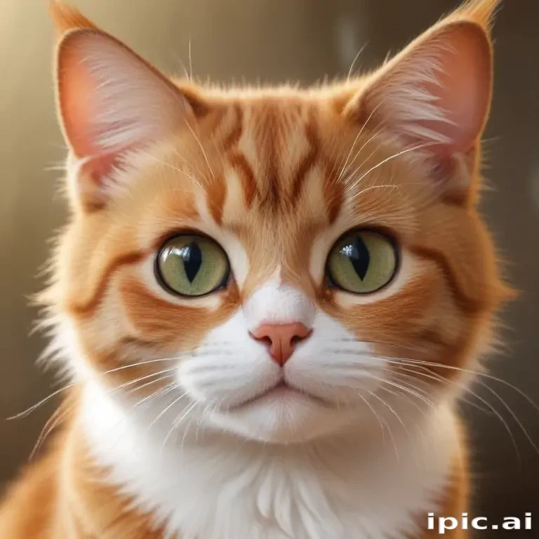 A Majestic Orange Tabby Cat with Striking Green Eyes and Soft Fur.