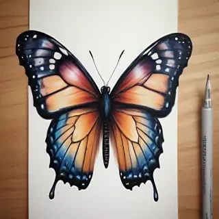 butterfly drawling