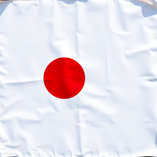 Create an image of a simplified abstract representation of the Japanese flag featuring a red circle on a white background, using a DSLR camera with a 50mm lens, aperture set to f/1.8, ISO 100, shot in natural light from a top-down perspective to enhance color vibrancy and detail.