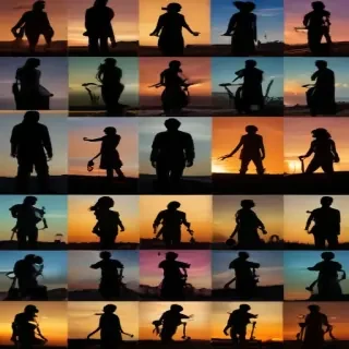 people silhouettes