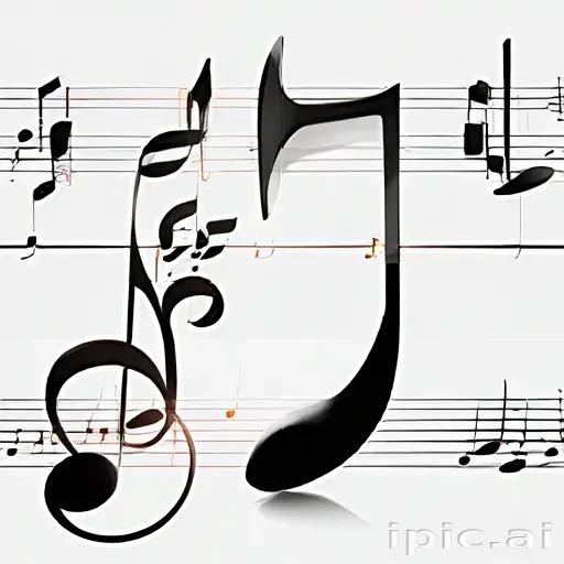 Elegant Musical Notes Dancing Across a Sheet of Music Background