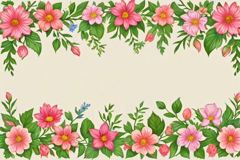 clipart borders flowers