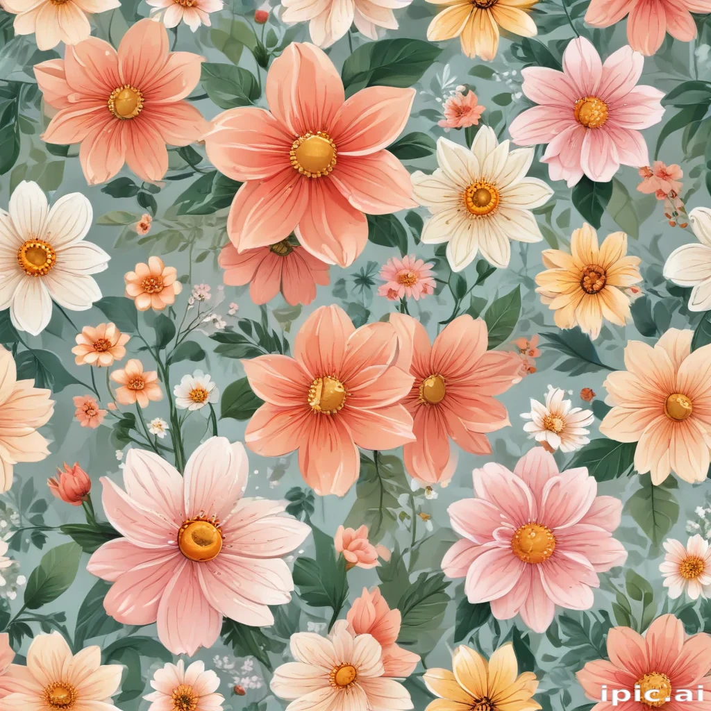 cartoon flowers transparent background