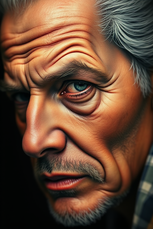 Hyper-realistic color portrait tattoo called "Living Canvas" capturing every nuance and detail of a subject's face with stunning accuracy, utilizing a wide range of colors and shading techniques, renowned for its lifelike quality