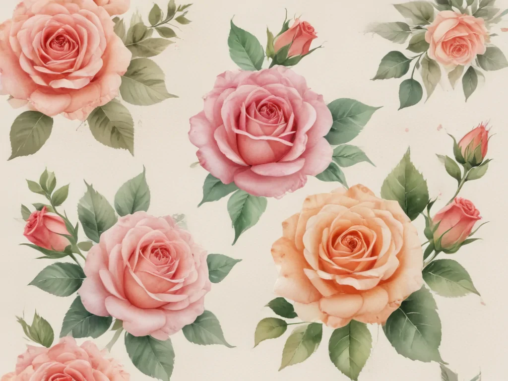 watercolor roses png
