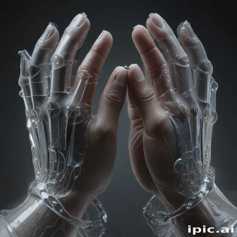 transparent praying hands