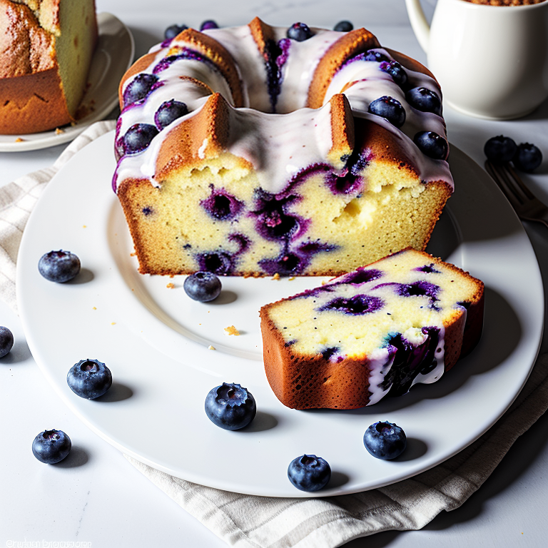 blueberry sour cream pound cake