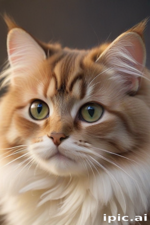 A Close-Up Portrait of a Majestic Cat with Striking Green Eyes