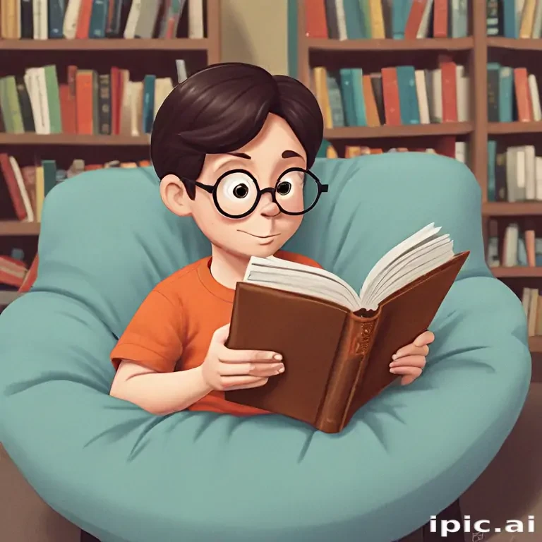 cartoon of reading