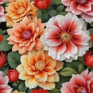 flower line work