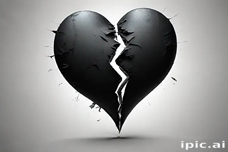 black broken heart
