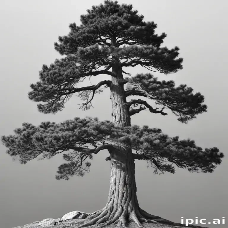 pine tree clip art black and white