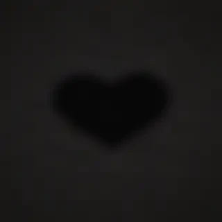 aesthetic black heart wallpaper