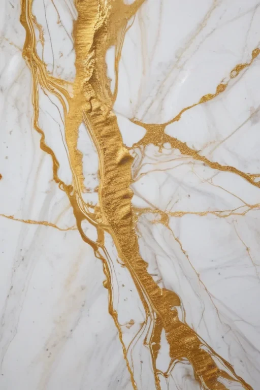 white and gold marble