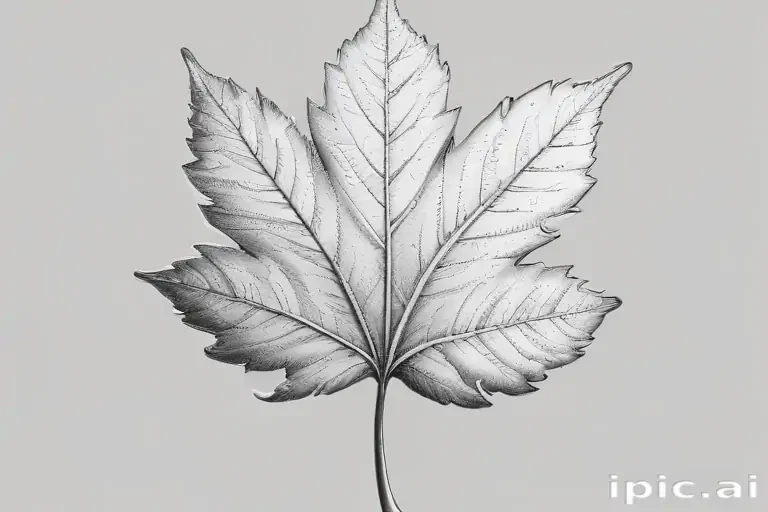 clipart leaf black and white