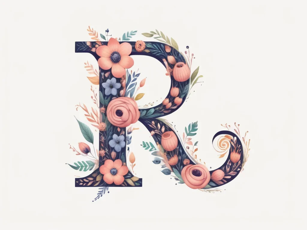 floral font