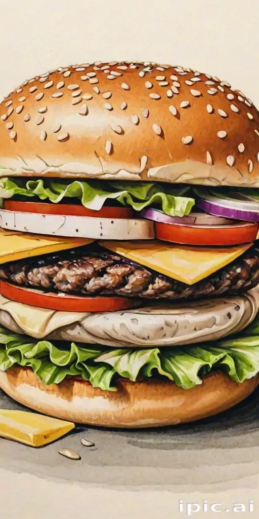 hamburger drawing