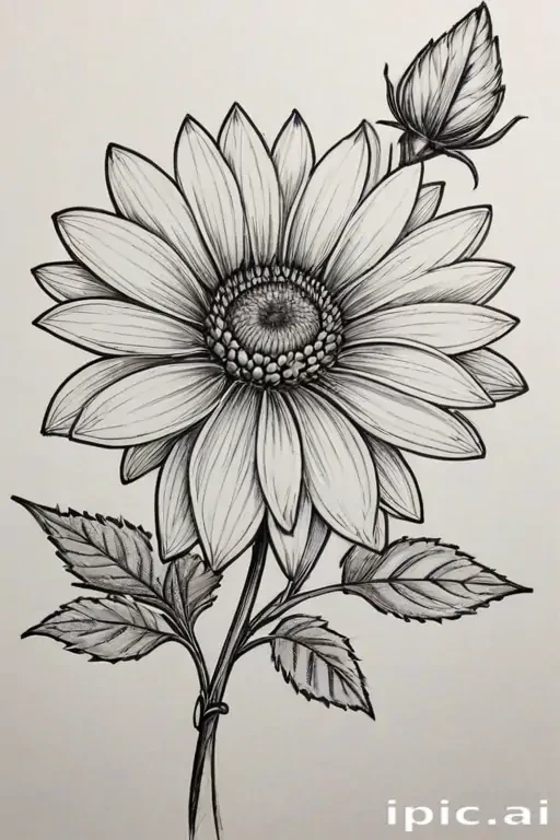 pictures of flowers drawing