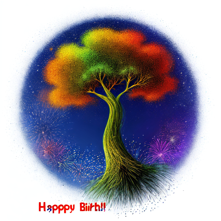 mesmerizing fireworks display with 'Happy Birthday Raphael' written ...
