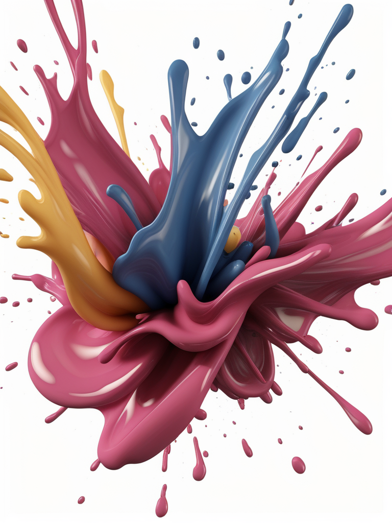 Vibrant Explosion of Colorful Paint Splashes Creating Dynamic Artistic ...