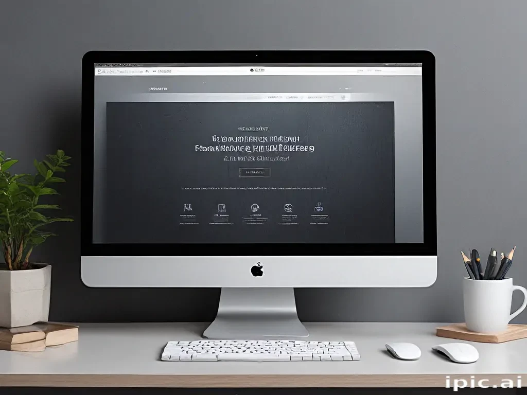 computer website mockup