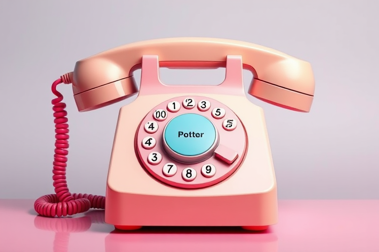 Generate a high-quality vector illustration of a classic rotary phone with a sleek design, bright colors, and sharp edges, shot from a frontal view using a DSLR camera at f/2.8 aperture, 50mm lens, ISO 100 for clarity and detail.
