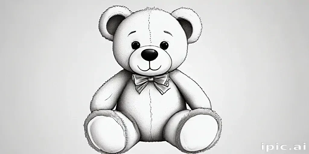 teddy bear clipart black and white