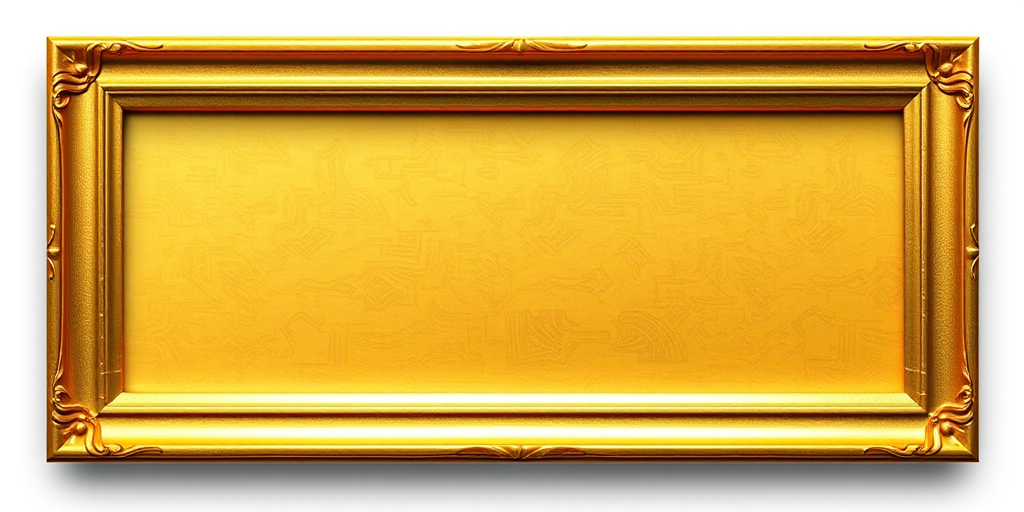 rectangle gold frame png