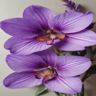purple flowers drawing