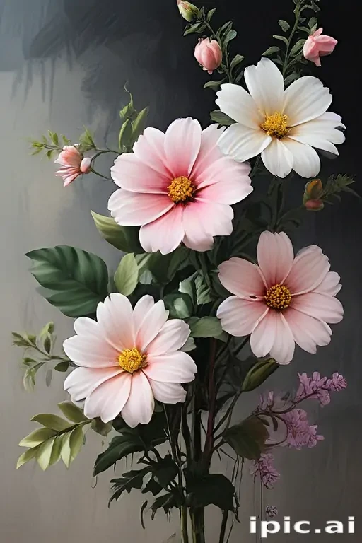 aesthetic flower painting