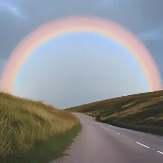 pastel coloured rainbow