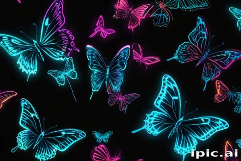 neon butterfly wallpaper