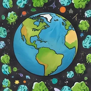 earth cartoon drawing
