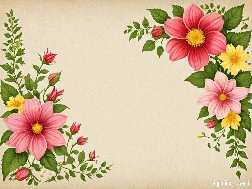 free flower border clipart